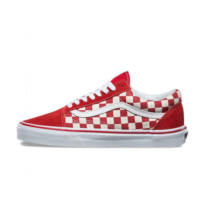 Vans Old Skool Primary Check White Red