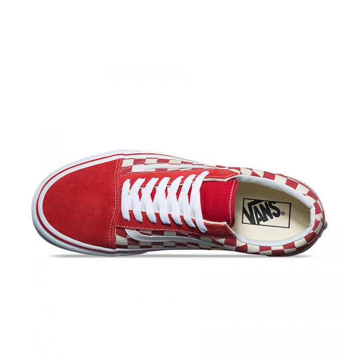 Vans Old Skool Primary Check White Red